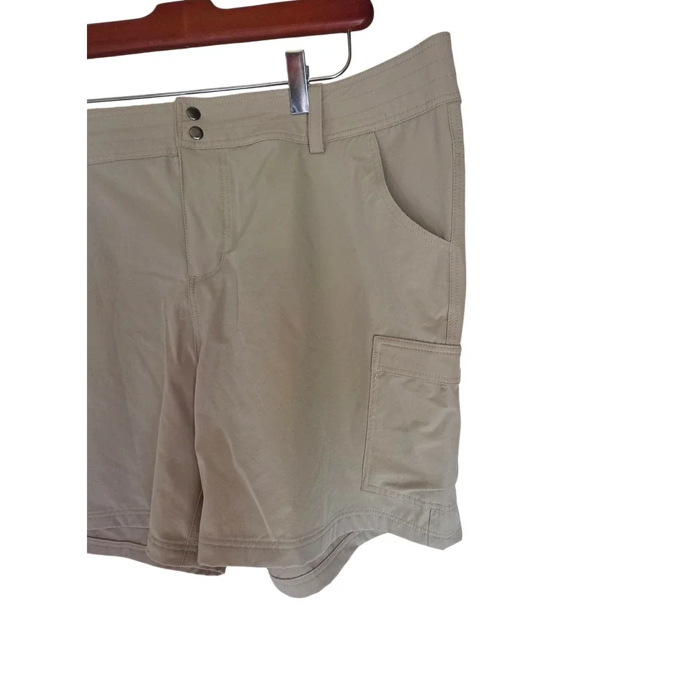 Willit Womens Tan Khaki Hiking Shorts Size 16 Nylon‎ Spandex Cargo Outdoor Plus